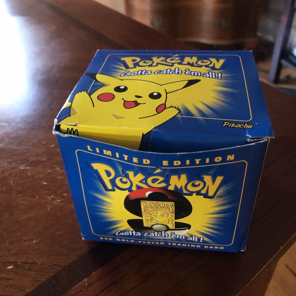 Pokemon Limited Edition Blue and Yellow Box with Pikachu